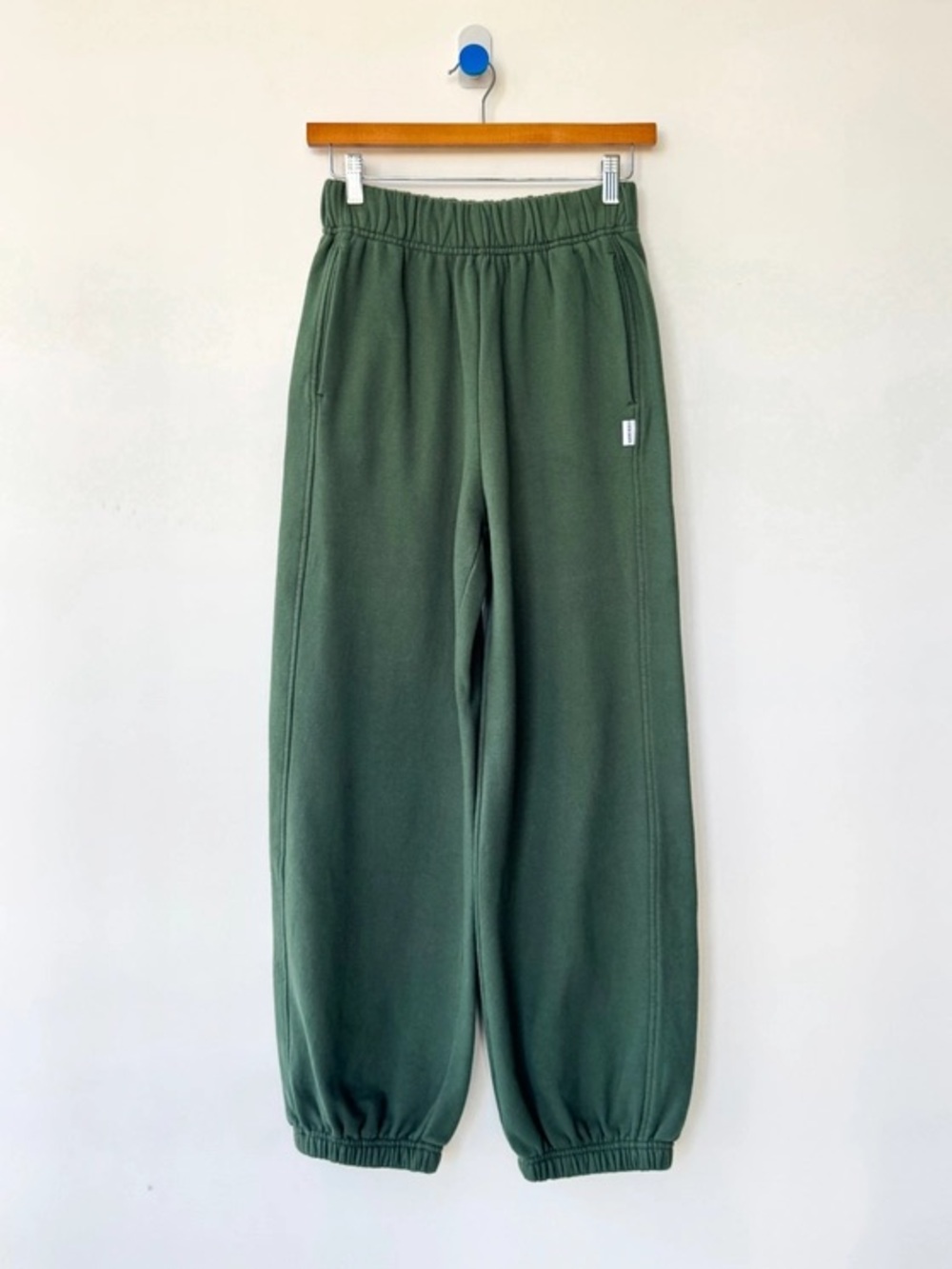 Le Bon Shoppe French Terry Balloon Pants in Cedar Green